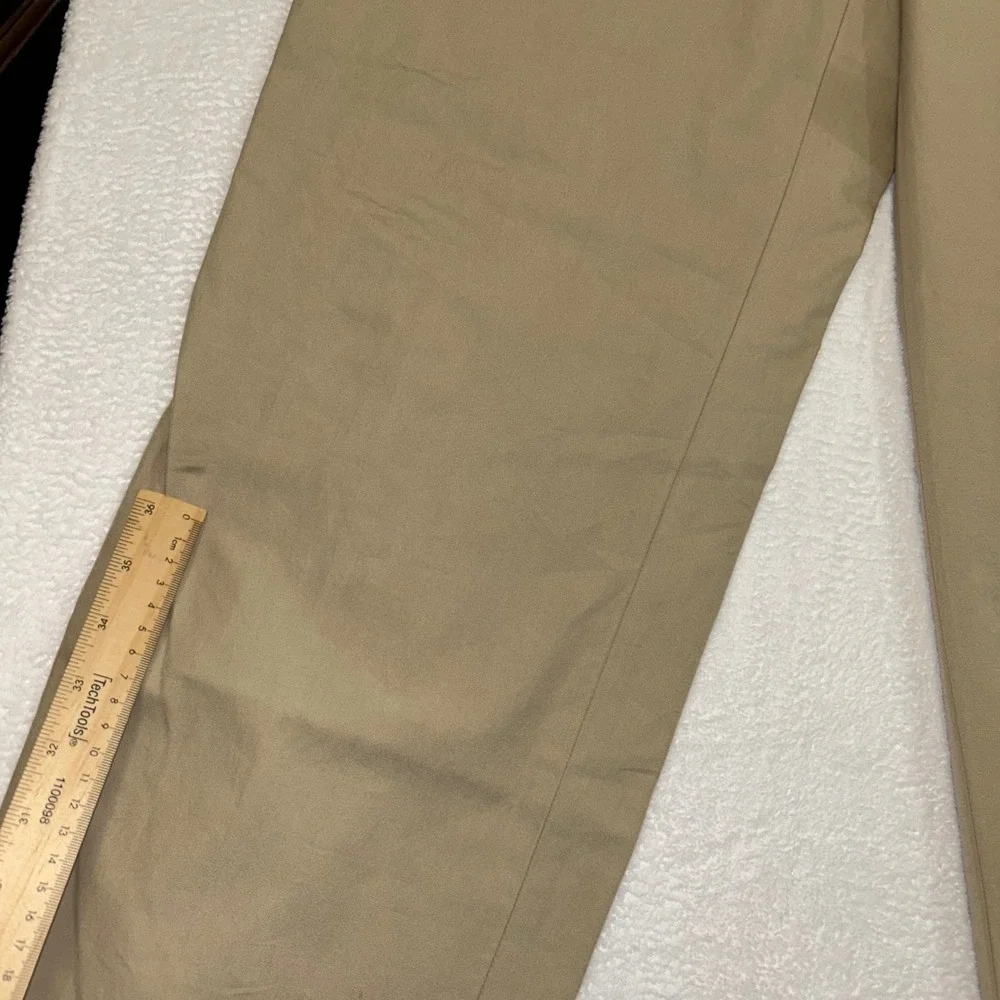 CC Filson Chino Trousers Baggy Wide Leg Mens 34 Khaki Seattle Flat Front Cotton